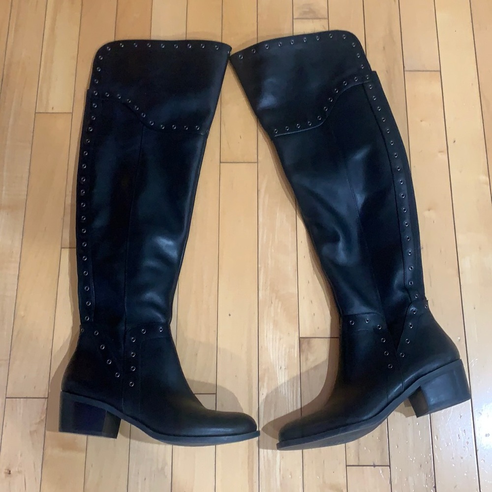 Size 8 Vince Camuto thigh high black boots brand new